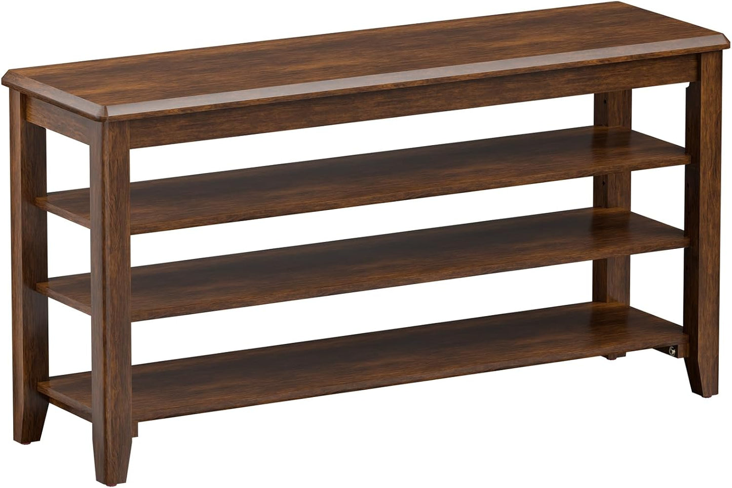 Shoe Bench Storage Rubberwood with Leather Cushion for Entryway Bench Ideal for Hallways Shoe Rack Front Doors Entrances Mudrooms Featuring 3 Height-Adjustable and Removable Shelves