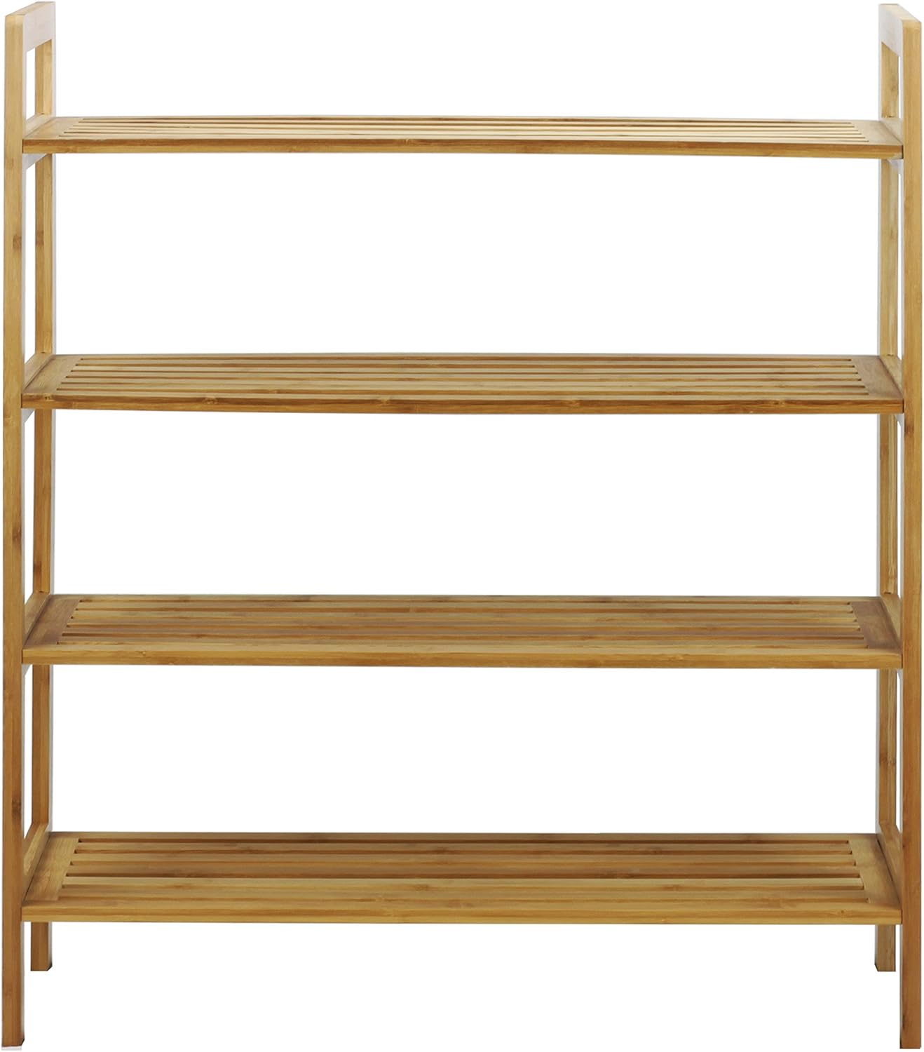 Oceanstar 4-Tier Bamboo, Natural Shoe Rack, Medium